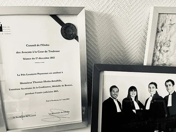 Prix Laumont Peyronnet - Secrétaire de la Conférence de Toulouse 2012 - Maître Thomas Herin-Amabile